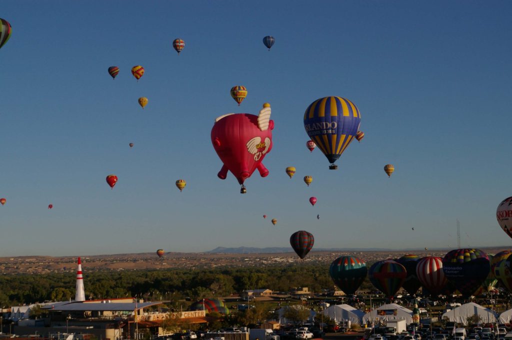 Doug Gantt's pink flying pig balloon is "Ham-Let for President" Credit: The Balloon Journal