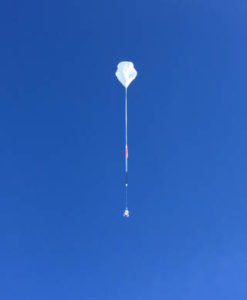 The Boron And Carbon Cosmic rays in the Upper Stratosphere (BACCUS) payload takes flight Nov. 28. Credit: NASA
