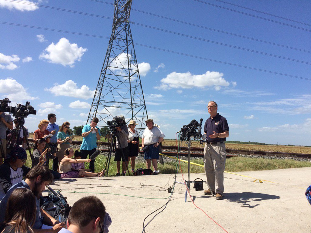 NTSB Board Member Robert Sumwalt in a media briefing regarding the hot-air balloon crash in Texas Credit: NTSB; 31 Jul 2016
