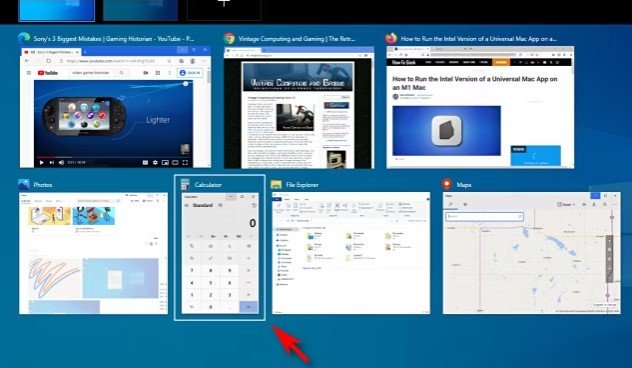 See All Open Apps and Windows 