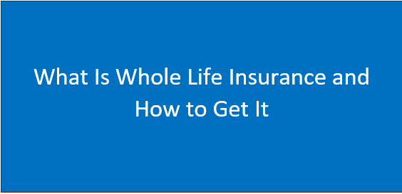 What Is Whole Life Insurance and How to Get It; See Basic Details